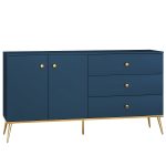 Tamsi mėlyna auksinė