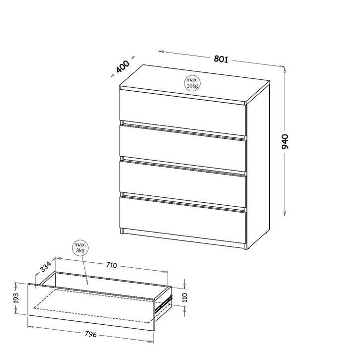 Miegamojo komplektas Arca A - Image 13