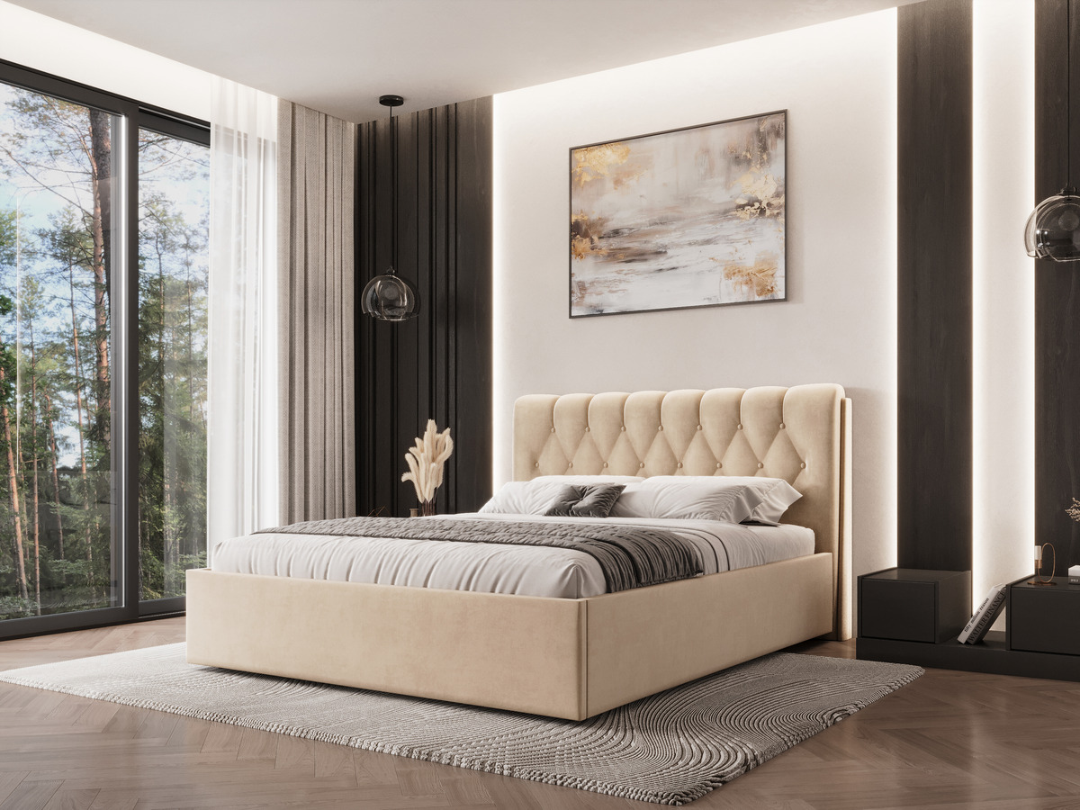 Lova Imperija su patalynės dėže ir metalinėmis grotelėmis - Image 6