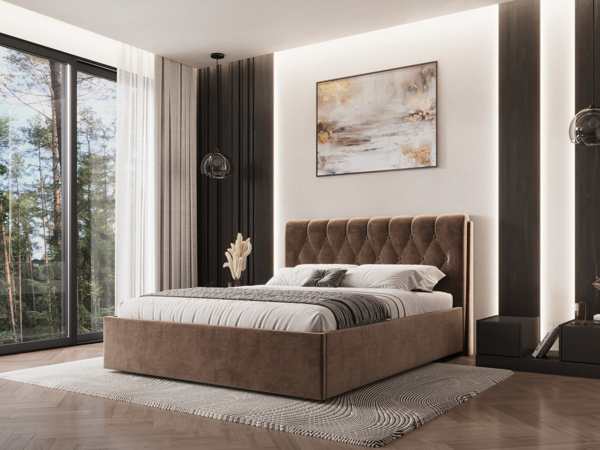 Lova Imperija su patalynės dėže ir metalinėmis grotelėmis - Image 8