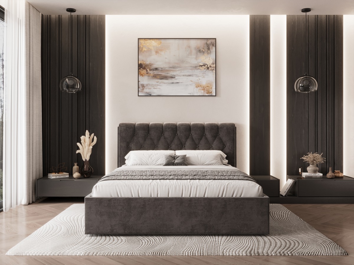 Lova Imperija su patalynės dėže ir metalinėmis grotelėmis - Image 9