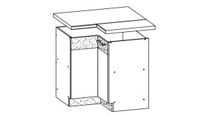 Pastatoma kampinė spintelė Modena MD21/D90NW