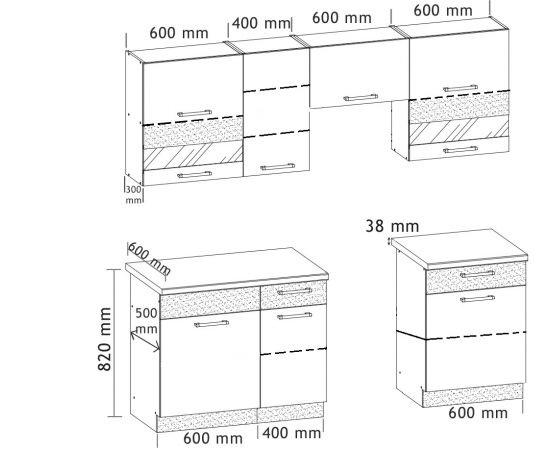 Virtuvės komplektas Modena 220 - Image 3