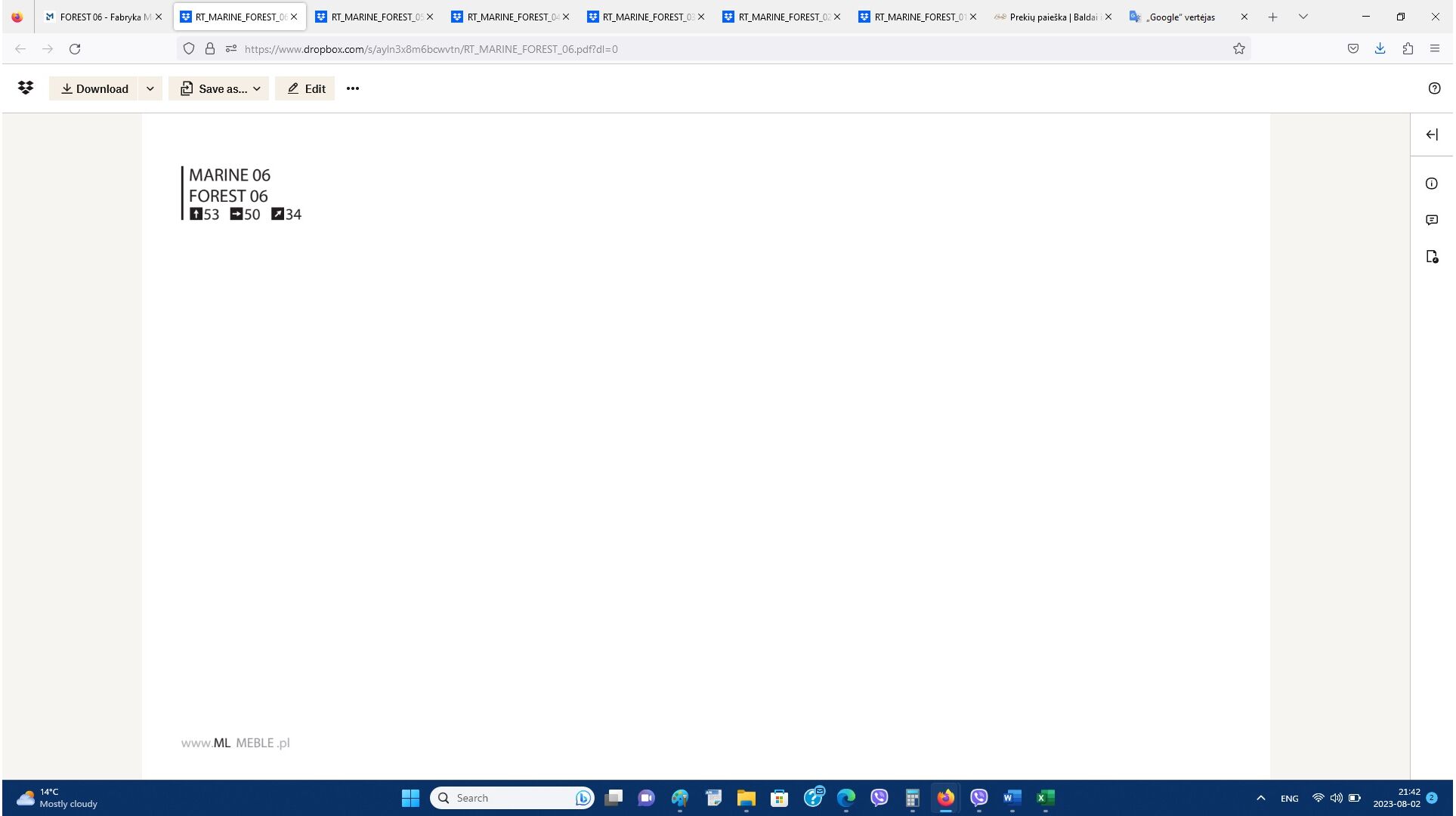 Naktinis staliukas Marine 06 - Image 22