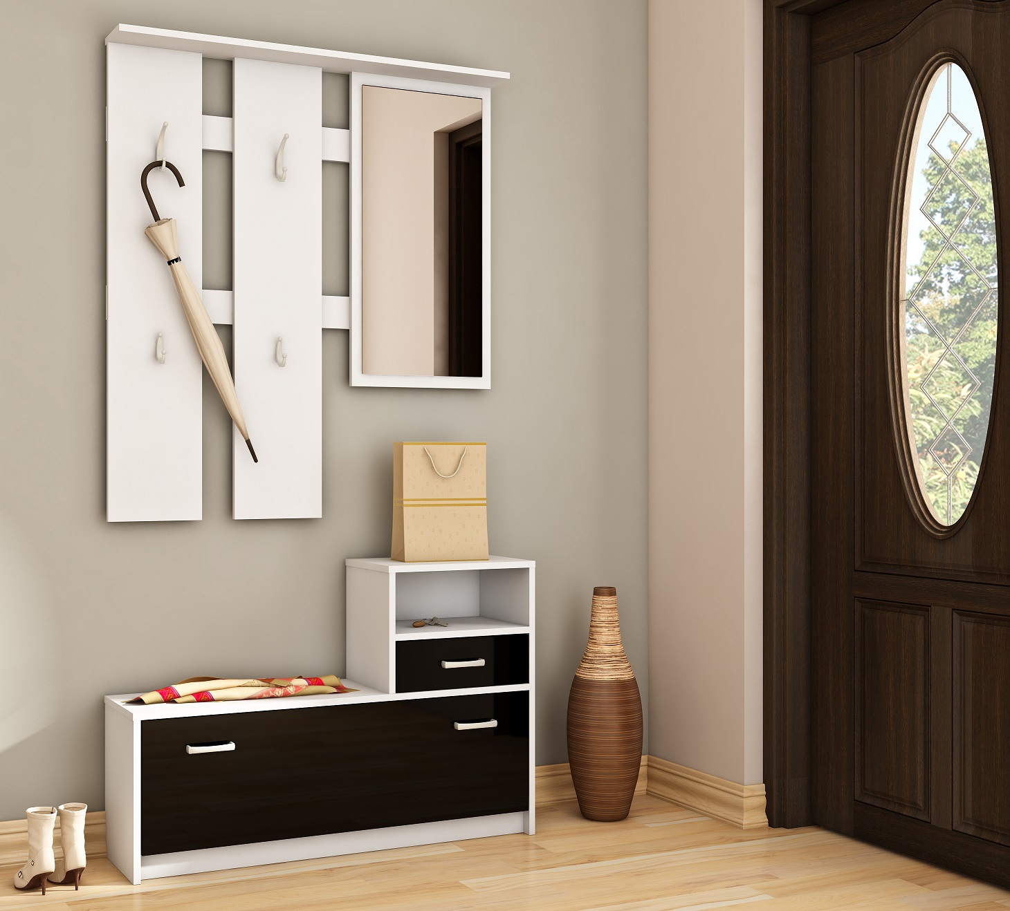 Balta   juoda blizgi