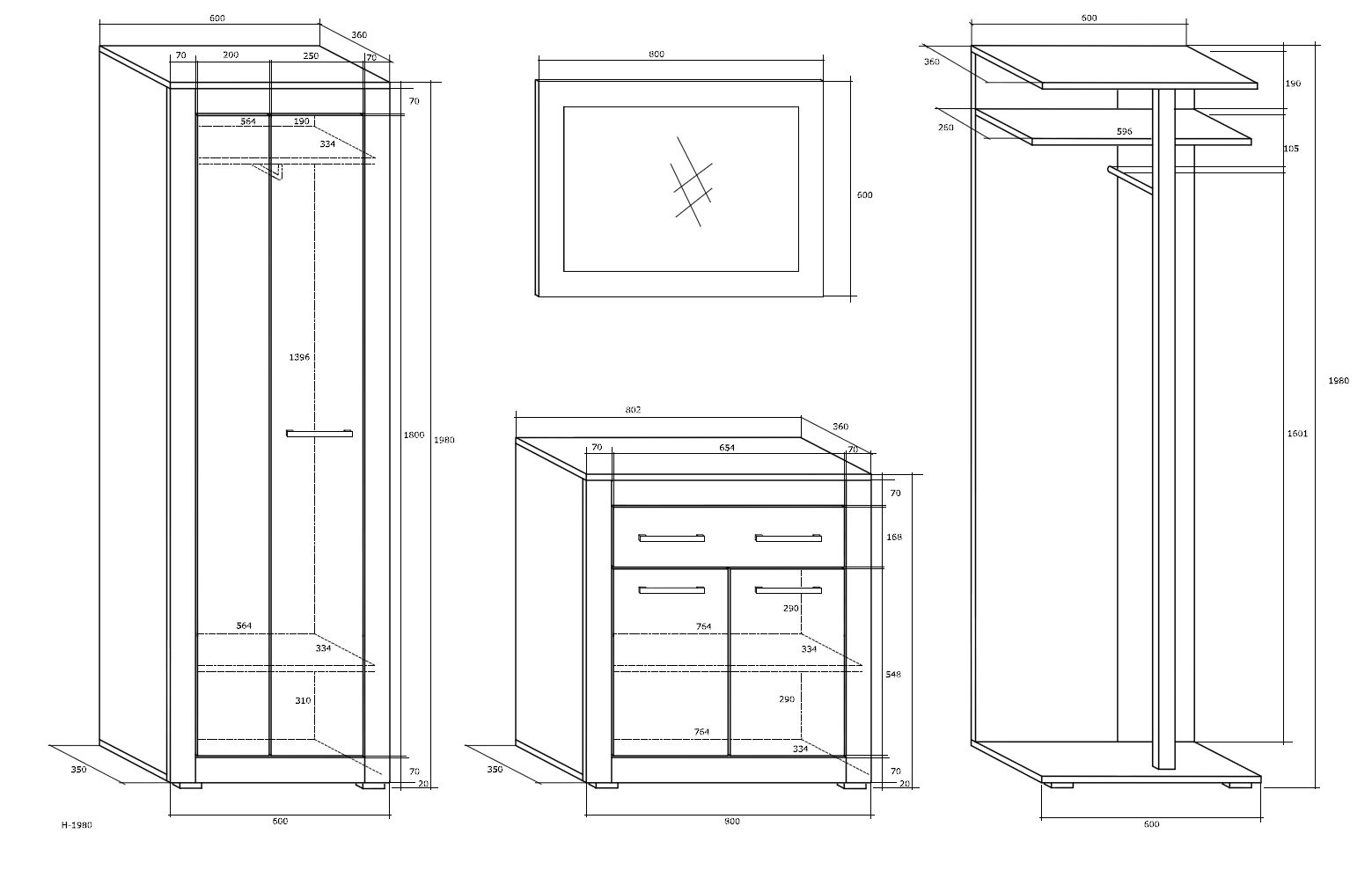 Prieškambario komplektas Neron - Image 6