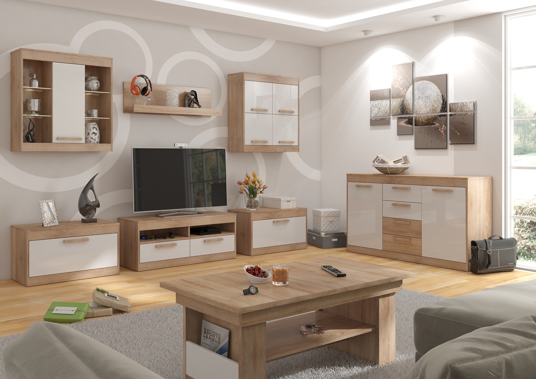 Sonomos šviesi   balta blizgi