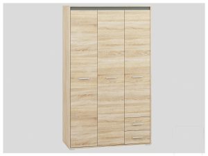 Spinta Avo 01 su stalčiais, lentynomis ir kabykla 120x200 cm