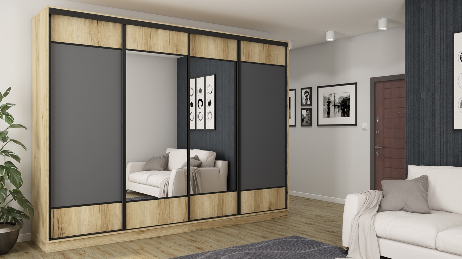 Grand ąžuolas grafitas juoda