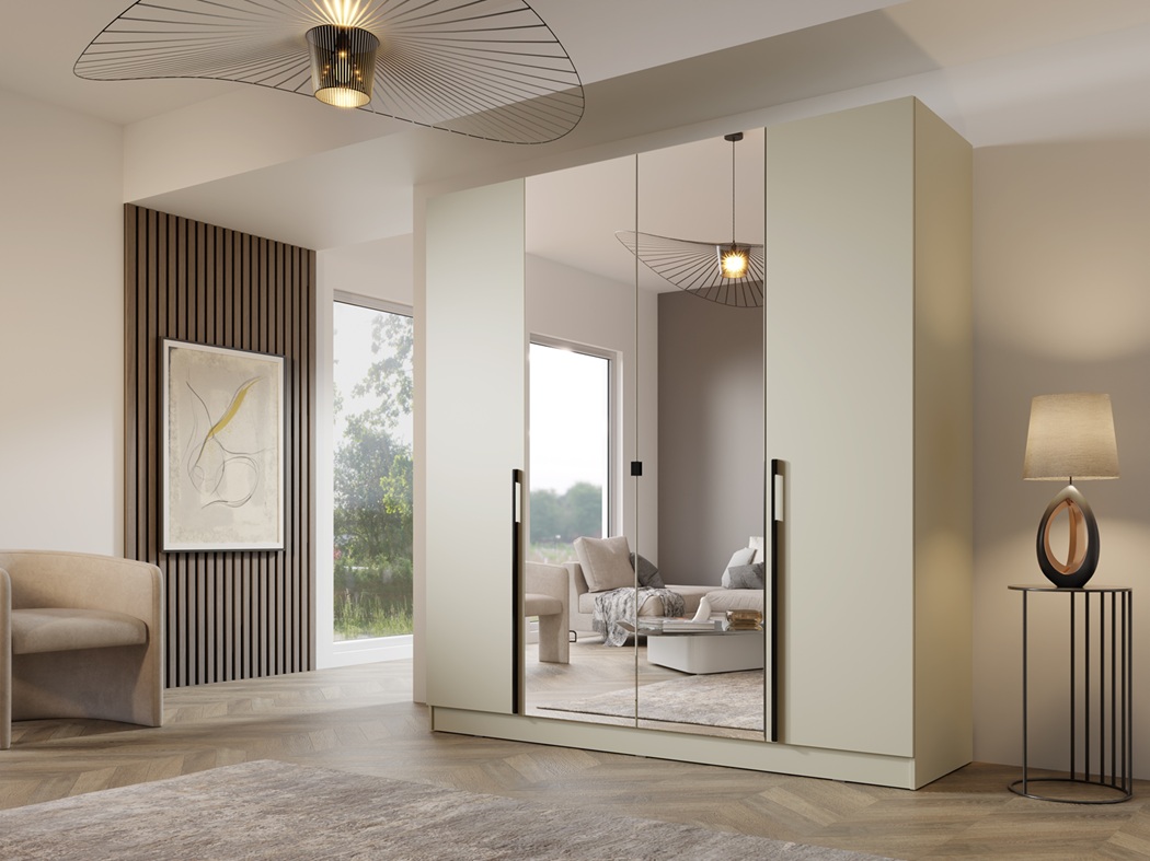 Spinta su veidrodžiu Denver DEN2-200 kašmyro spalvos, varstomos durys