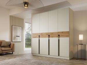 Spinta Denver DEN3-200 kašmyro spalvos su varstomomis durimis, Wotan ąžuolo intarpas