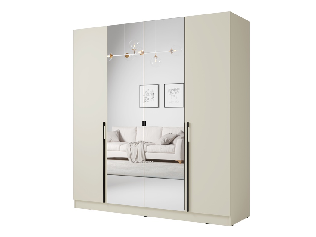 Spinta su veidrodžiu Denver DEN2-200 kašmyro spalvos, varstomos durys - Image 2