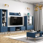 Tamsi mėlyna auksinė