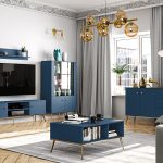 Tamsi mėlyna auksinė