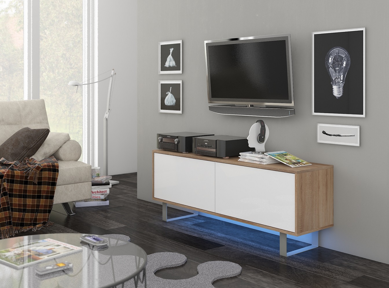 Sonomos ąžuolas   balta blizgi