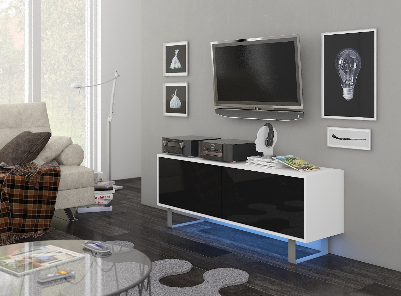 Balta   juoda blizgi