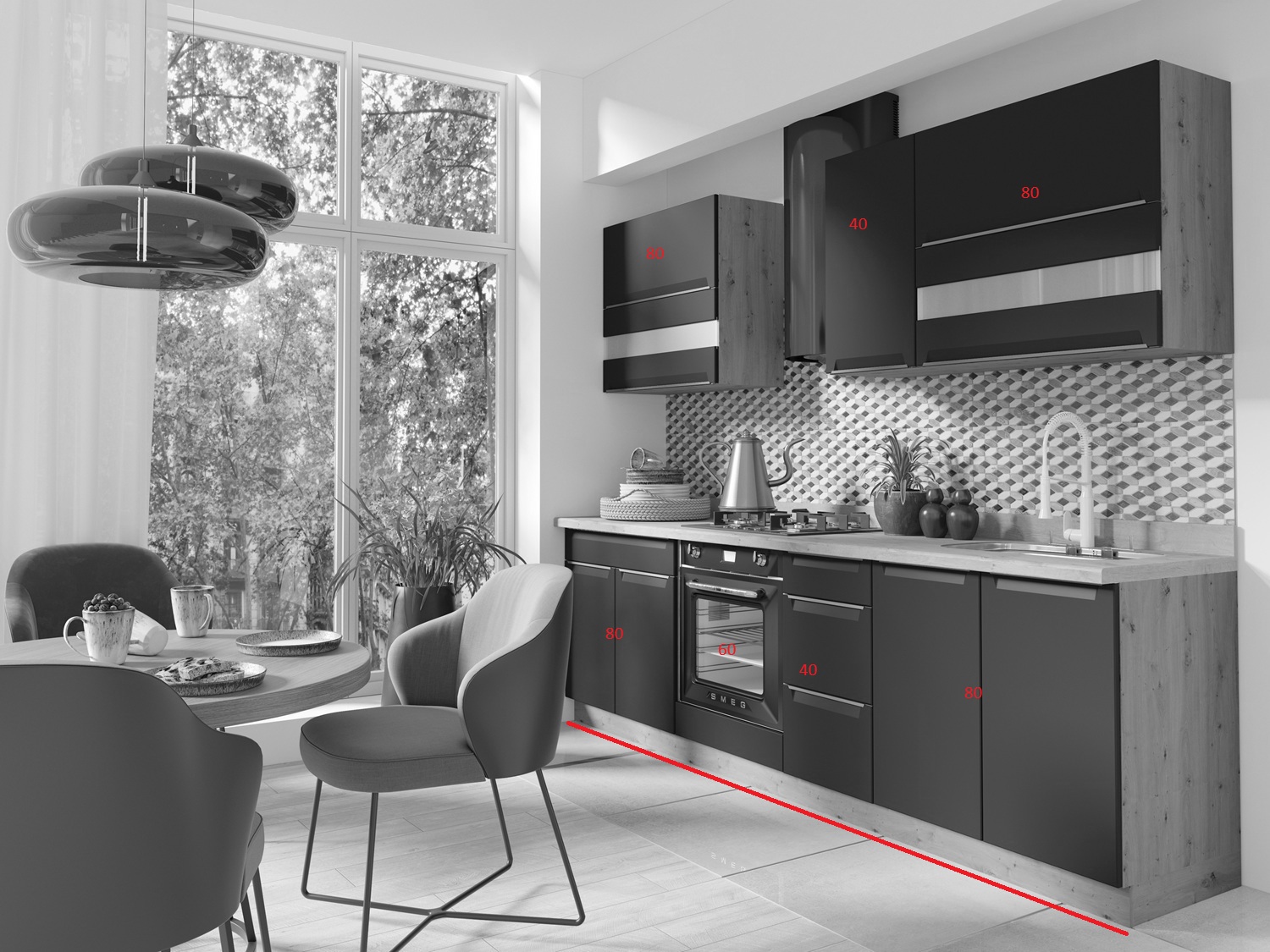 Virtuvės komplektas Glamour E - Image 4