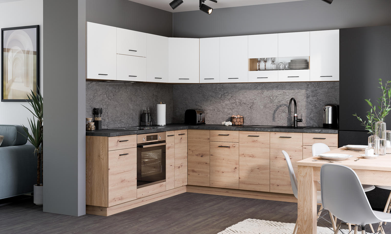 Pastatoma aukšta spintelė orkaitei Pati PK24 - Image 8