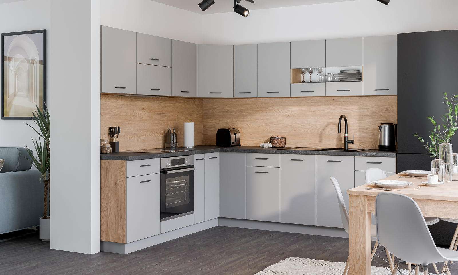 Pastatoma aukšta spintelė orkaitei Pati PK24 - Image 9