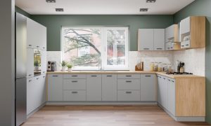 Kampinis virtuvės spintelių komplektas Pati 760