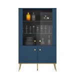 Tamsi mėlyna auksinė