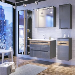 Vonios komplektas Galaxy grafit 80 L