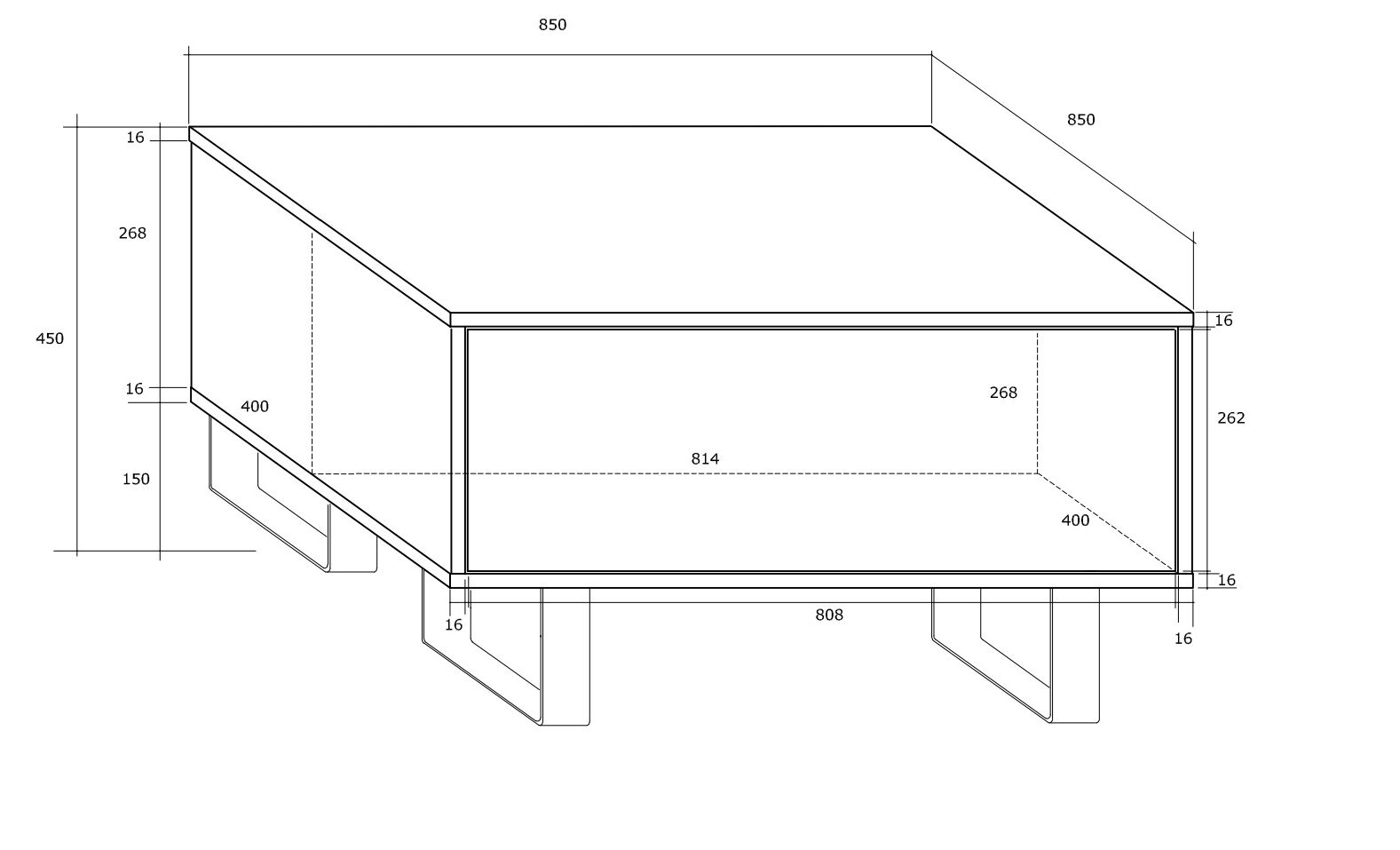Žurnalinis staliukas King KIN-08 - Image 5
