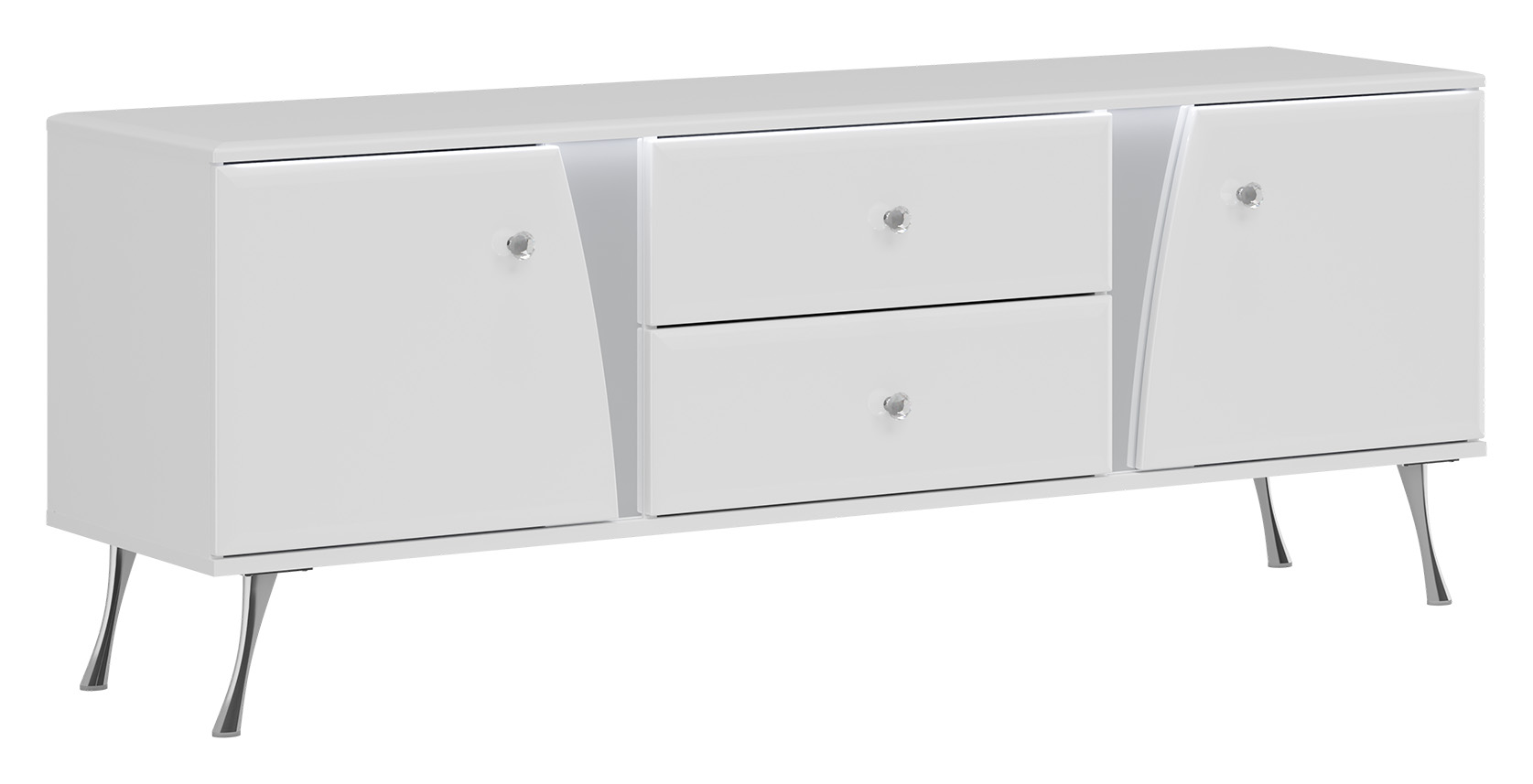 TV staliukas balta balta blizgi LUXOR LX01