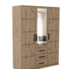 Spinta Kos D3 Artisan ąžuolo spalvos su veidrodžiu moderniame interjere