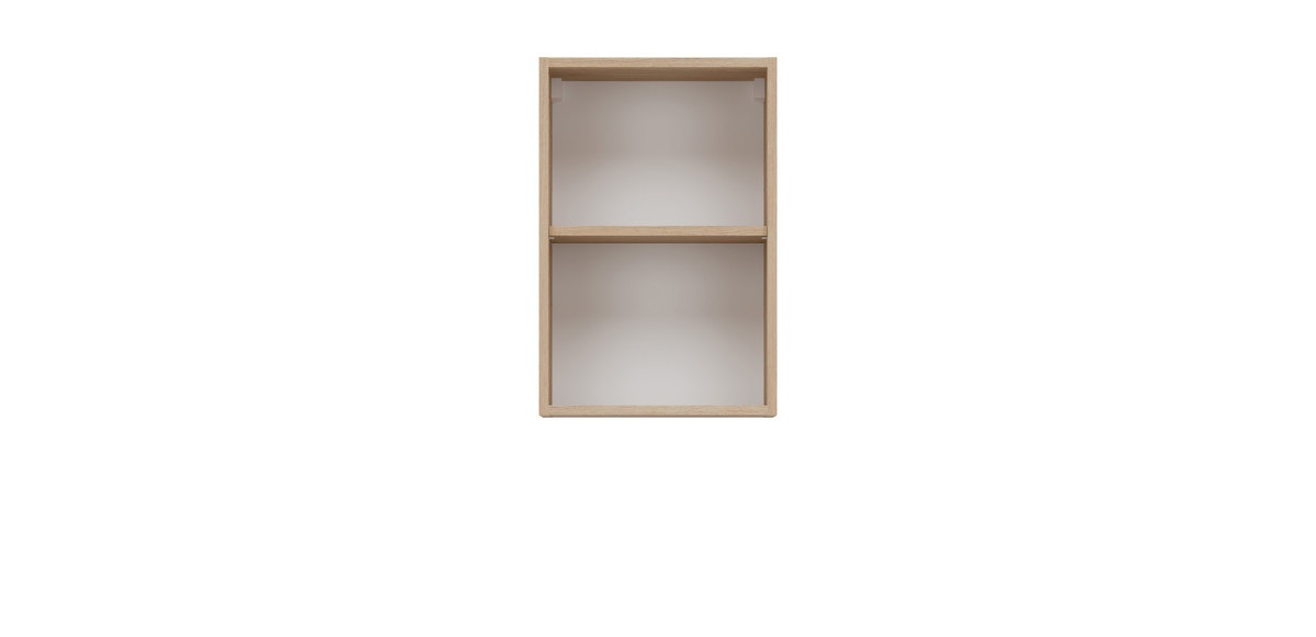 Atverta pakabinama virtuvinė spintelė Pati PK26 su vidine lentyna indams sudėti.