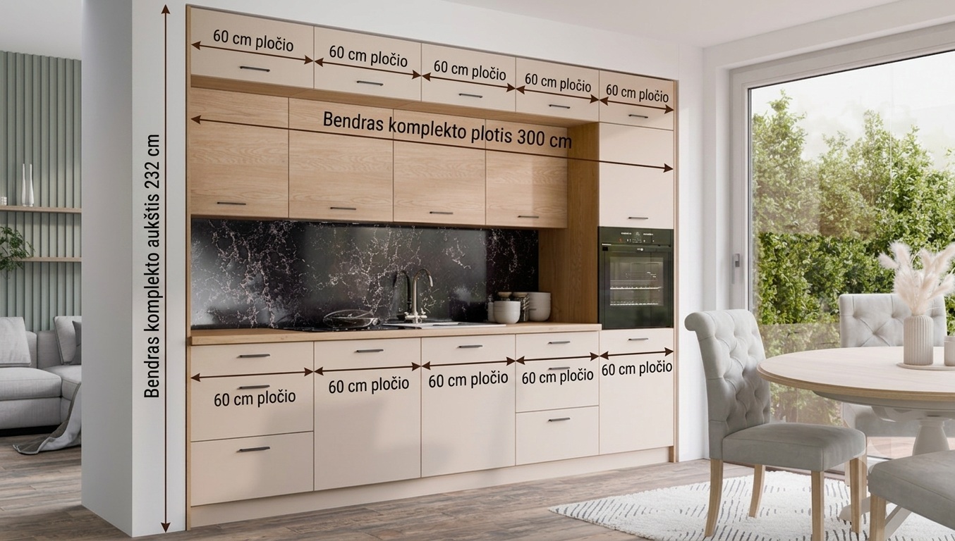 Virtuvės spintelių komplektas Pati 300A - Image 4