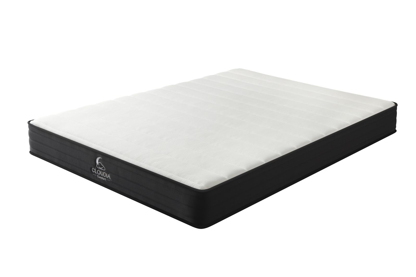 Čiužinys Cloudia Comfort baltu viršumi ir pilkais šonais